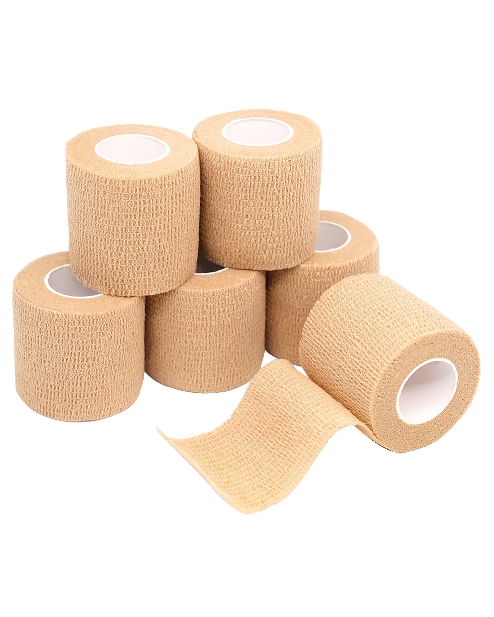 FriCARE Self Adhesive Bandage Wrap, Medical Tape in First Aid Kit, Tan