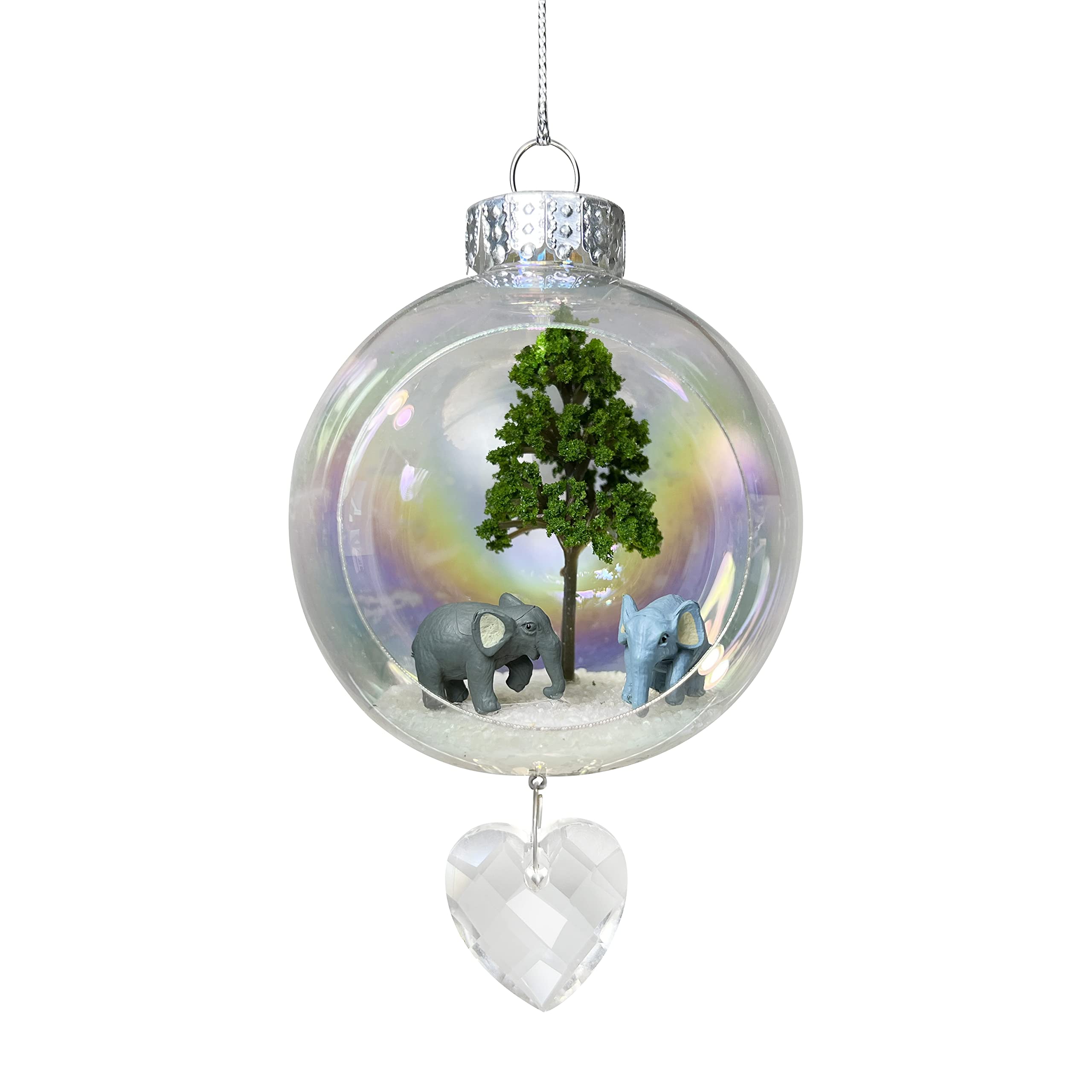 Crystal Birthday Gifts Christmas Ornaments for Christmas Décor for Women, Mom, Dad, Grandma, Grandpa, Kids Sister & Friend - Thinking of You(Elephants)