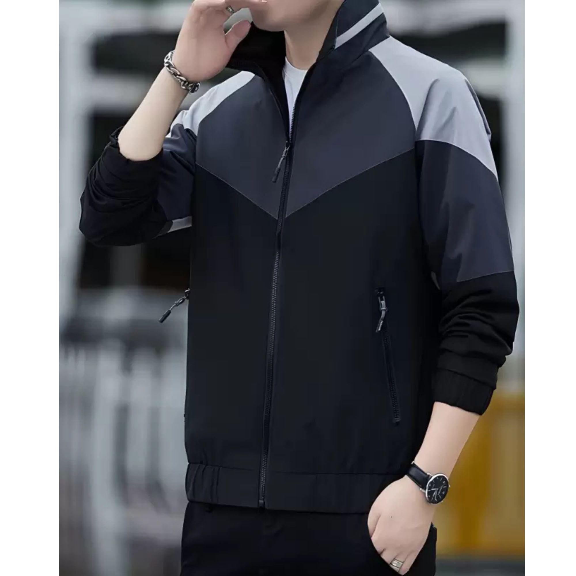 MIA FASHION Men's Fashionable Warm Lightweight Windcheater Jacket For Gym Workout, sport, Treaking, Running 4