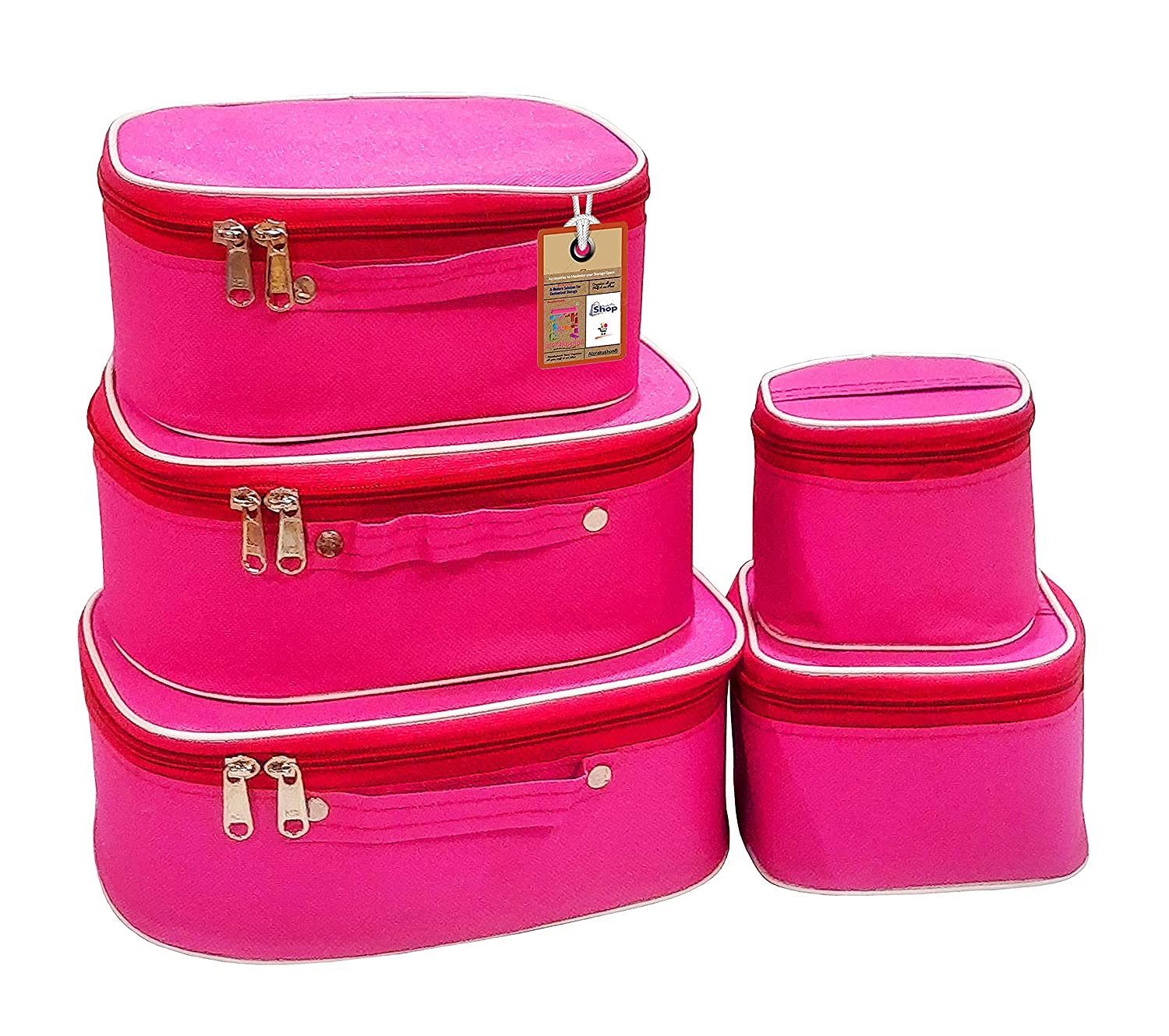 atorakushon Kosmetiktaschen-Set mit Reißverschluss, groß, mittelgroß, klein, 5-teilig, Geldbörsengröße, Make-up-Box für Damen, Kulturbeutel, Reisetasche, Aufbewahrung, Organizer, waschbar,