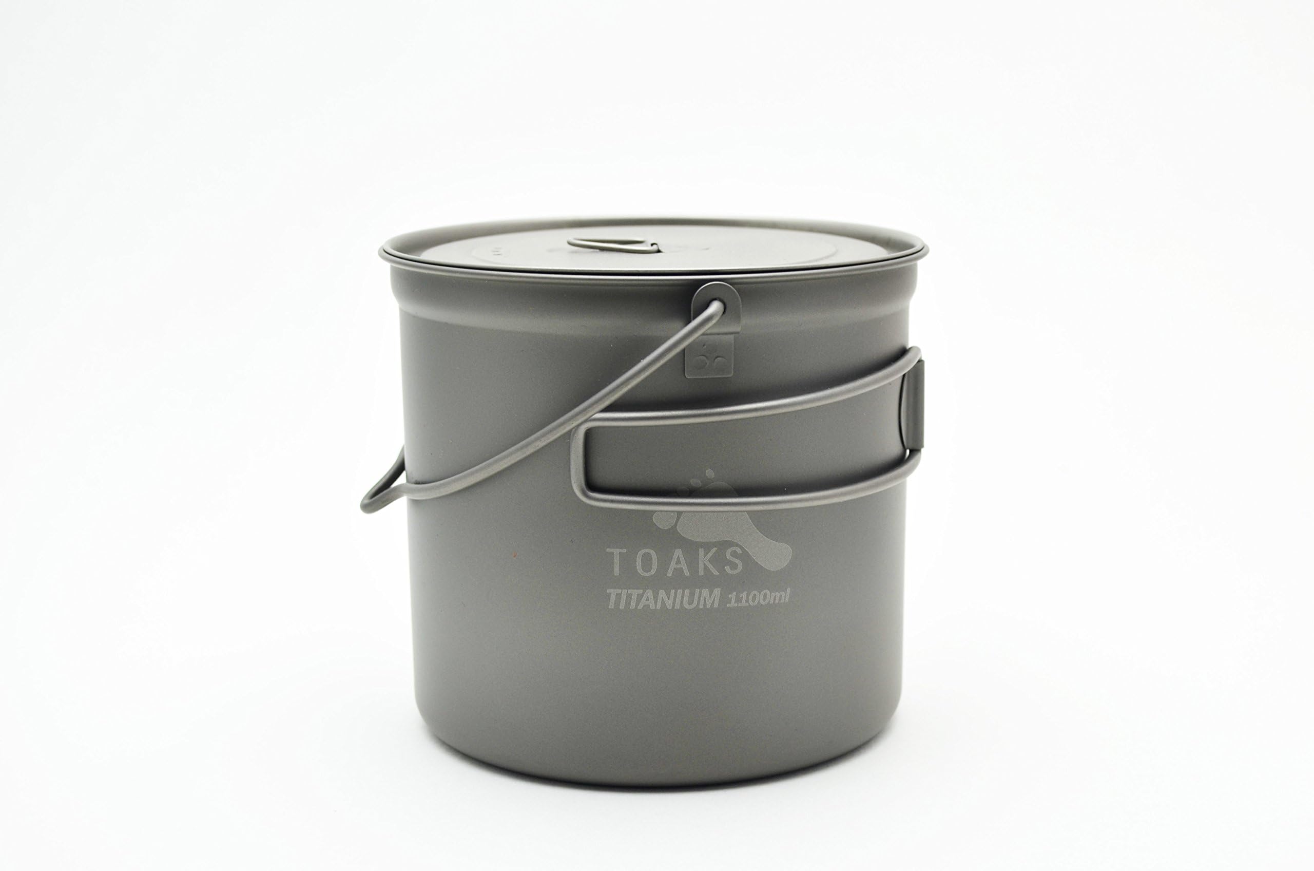 Toaks Titanium 1100ml Bushcraft Pot – Bail Handle for Open Fire Cooking & Backpacking