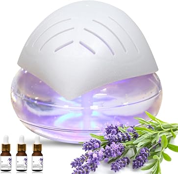 Water Air Purifiers for Home, Air Washer Aroma Diffuser, Air Filter Washer Humidifier, Essential Oils Aroma Fresher with LED Night Light for Office, Bedroom,Small Air Cleaner for Smoke and Pets