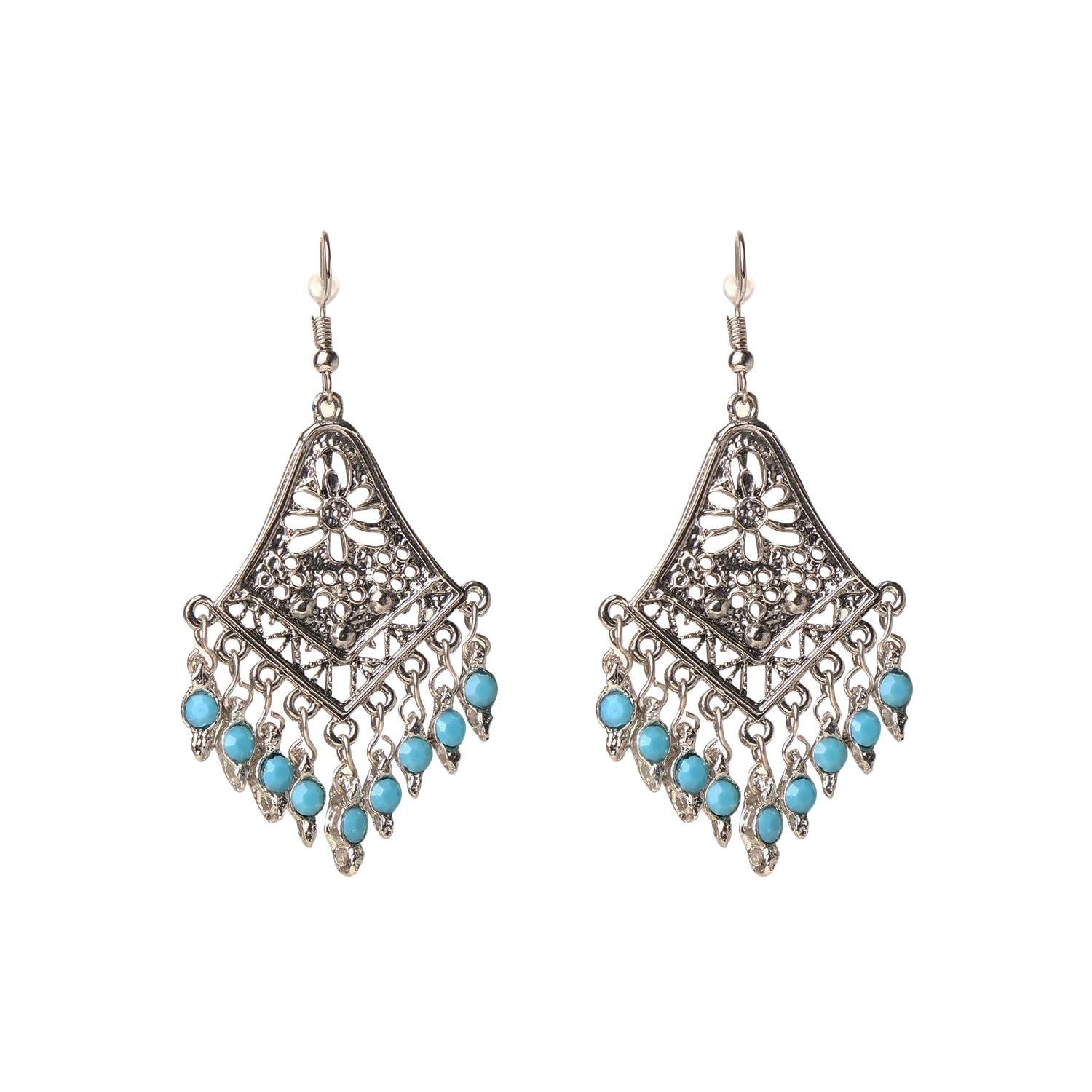 XPNSV Luxury Silver Turquoise Allure Beads Hook Earrings |,Jewellery Gift Set for Women & Girls | Anti Tarnish, Light Weight, Diwali Special Jewellery for Women, Girls and Her (B0CHBB826C) Amazon Price History, Amazon Price Tracker