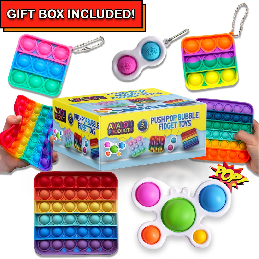 Buy Avalon Push Pop Simple Dimple Fidget Pack, Pop It Push Bubble