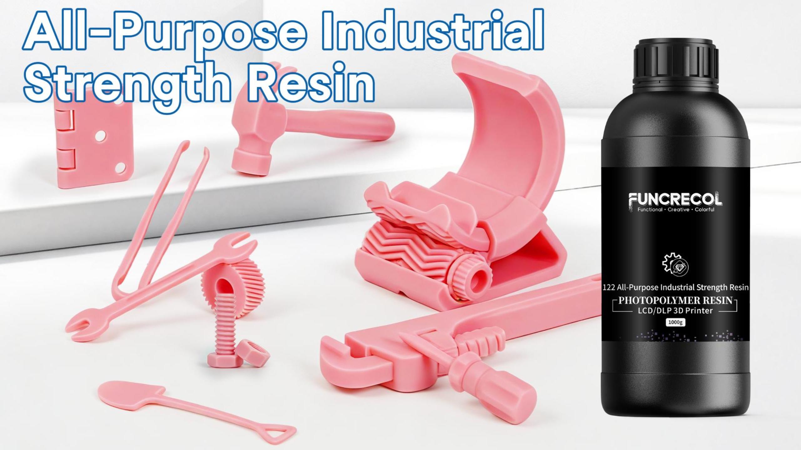 Image of 3D Printer Resin Pink, Ultra-Tough Pro Engineering Resin High Impact & Wear Resistant, Low Shrink, High Precision & Fast Curing for Functional Prototypes & Engineer Models 1000g