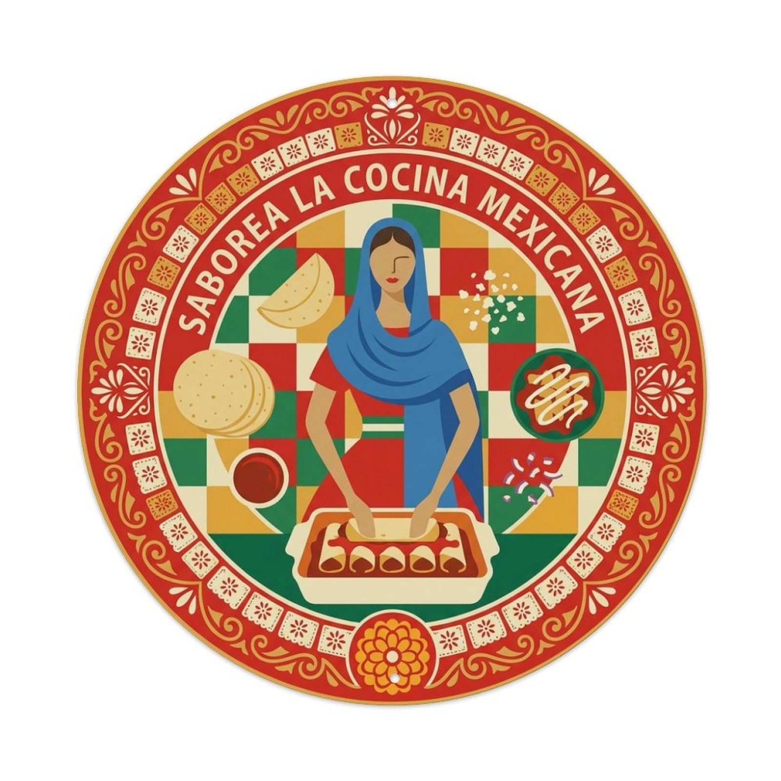Mexican Cuisine Enchiladas Culinary Travel Food Metal Tin Sign