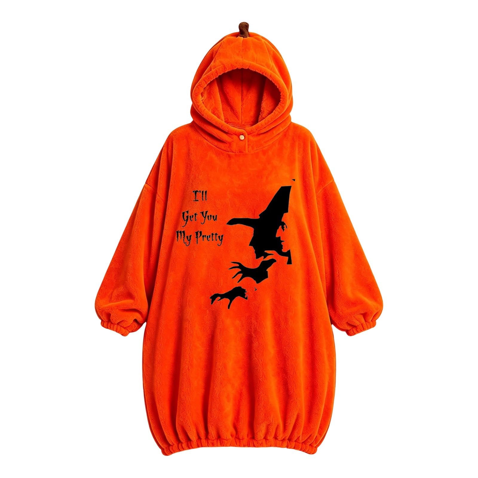 Sudadera con capucha para niñas, diseño de calabaza, para Halloween