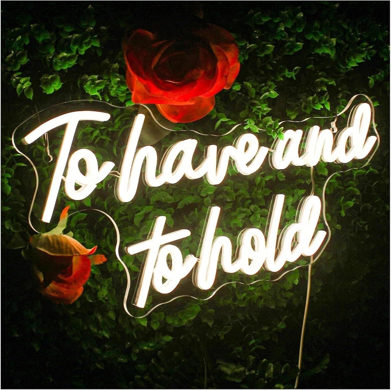 Wexxaii neon Light Sign Colorful Letters Interior Lighting English Letter to Have and Hold Design Sign