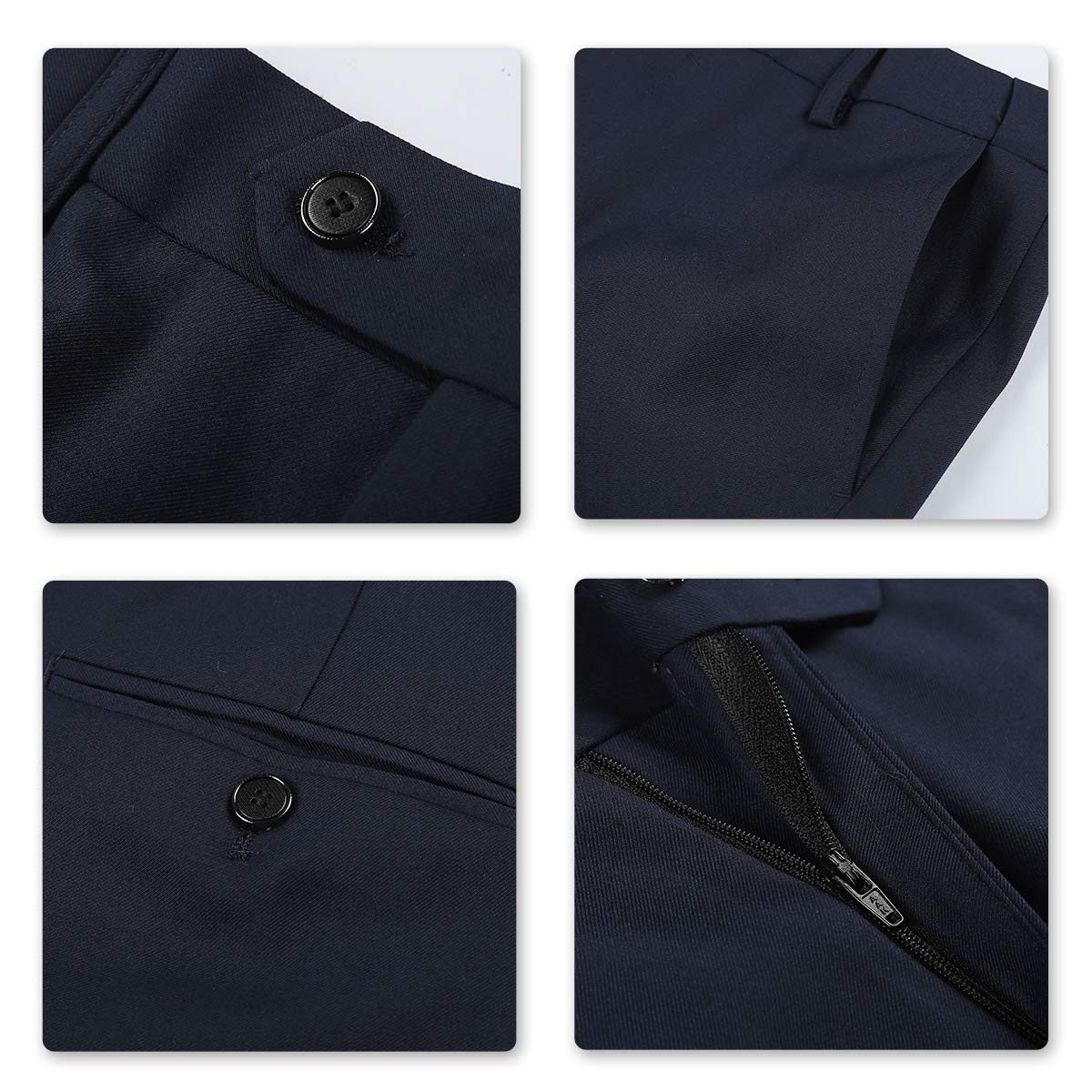 YOUTHUP Herren Anzug 2 Teilig Anzüge Modern Slim Fit für Business Hochzeit