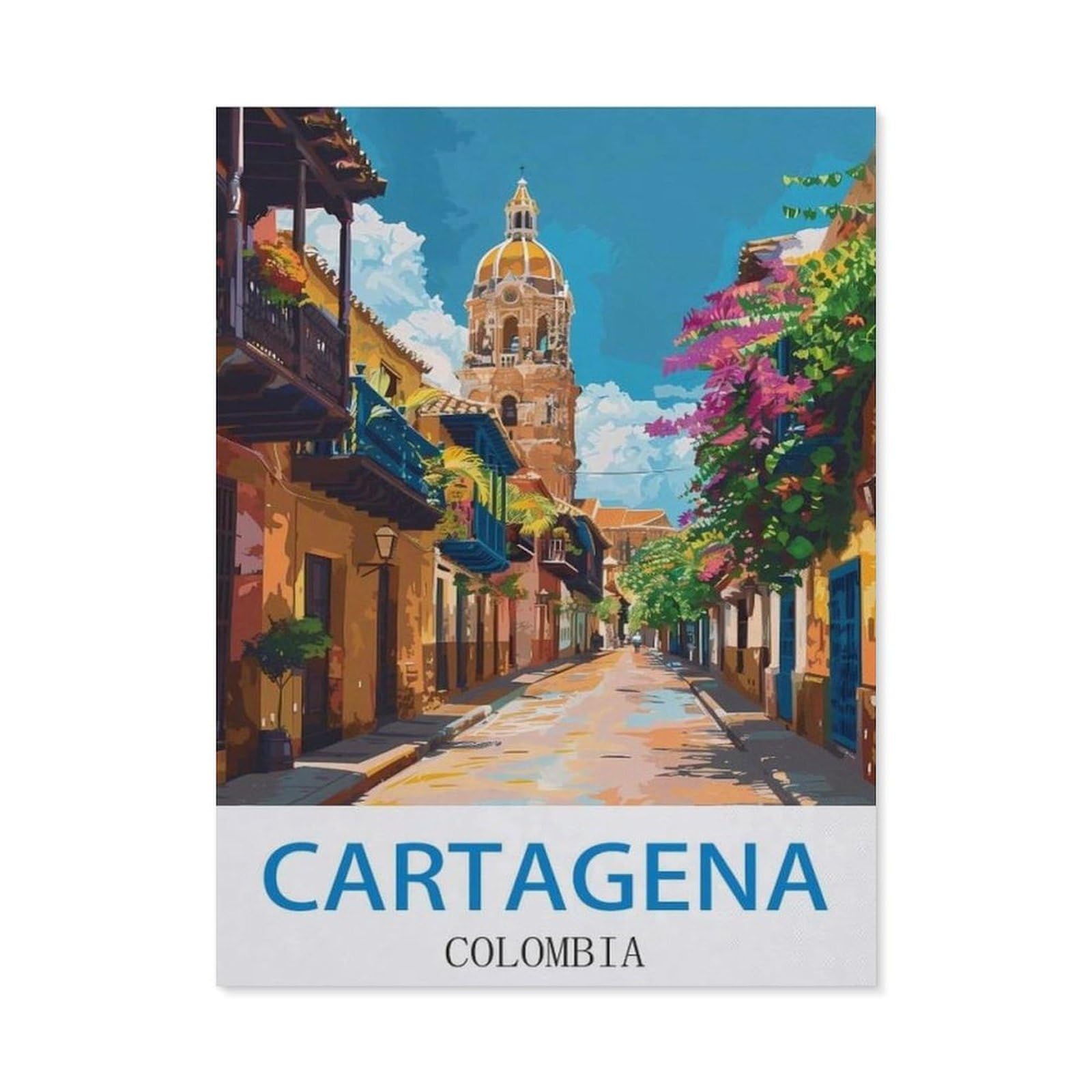 Cartagena Colombia，Tin Sign Metal Tin Sign/Metal Plaque Tin Sign Metal Sign(20x30cm）8x12 inch-ED5