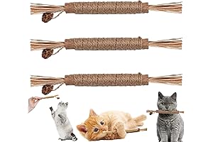 Nunapets Natural Silvervine Cat Chew Toy 3-Pack
