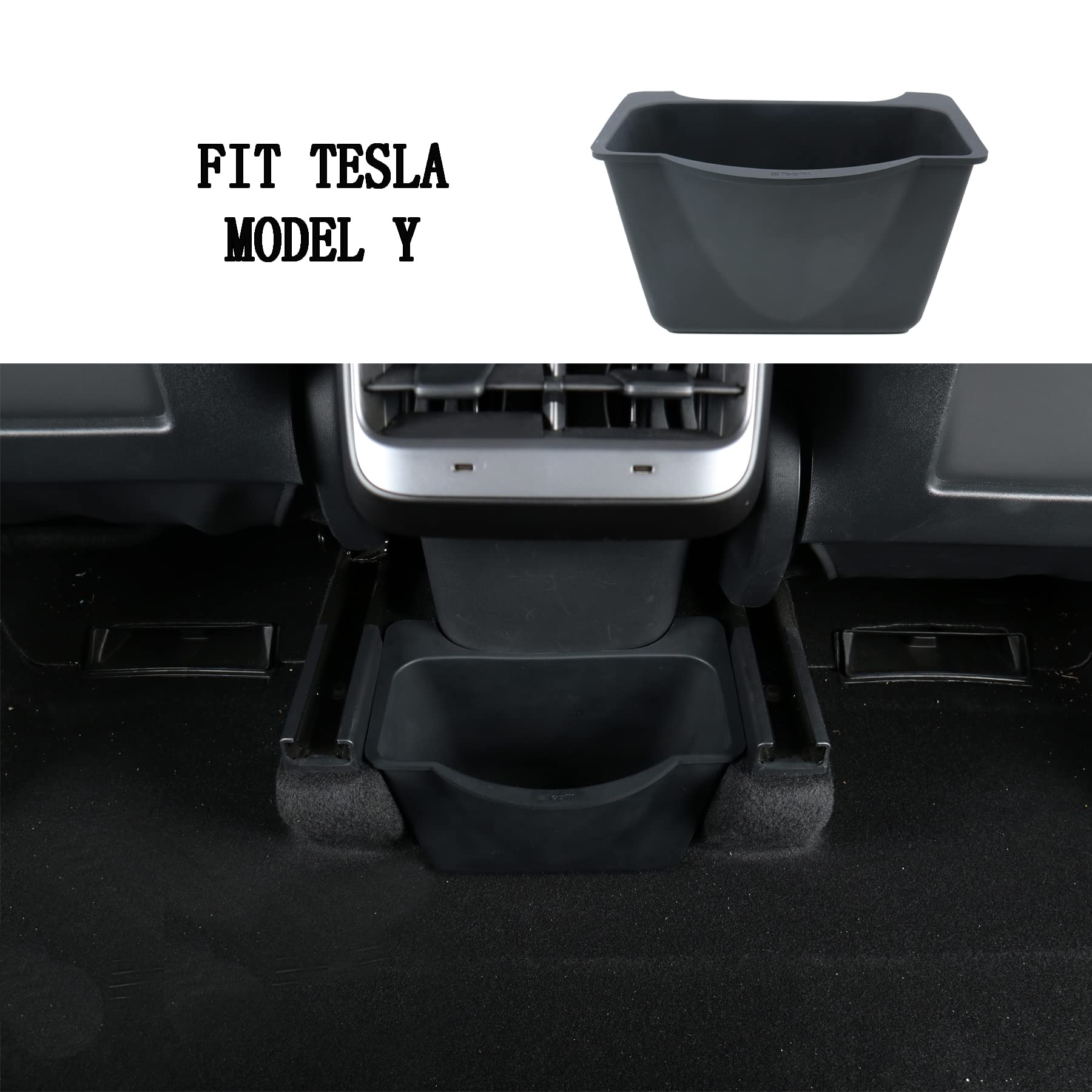 Buy EVFIT for Tesla Model Y Center Console Organizer Under Seat Rear