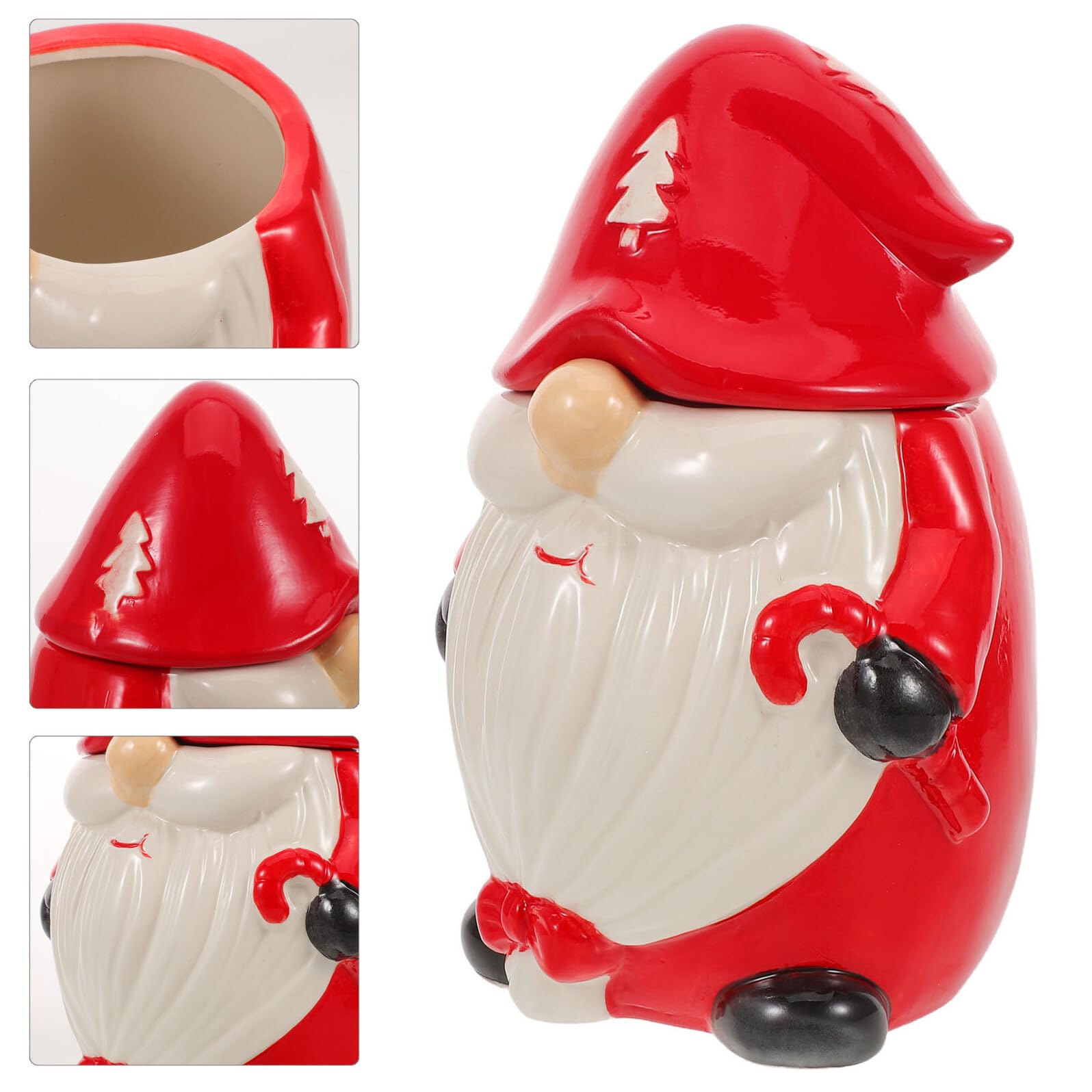 jojofuny Boîtes de Noël Céramique Bocaux Décoratifs à Couvercle Petites Boîtes pour Biscuits et Bonbons Idée Cadeau Festif