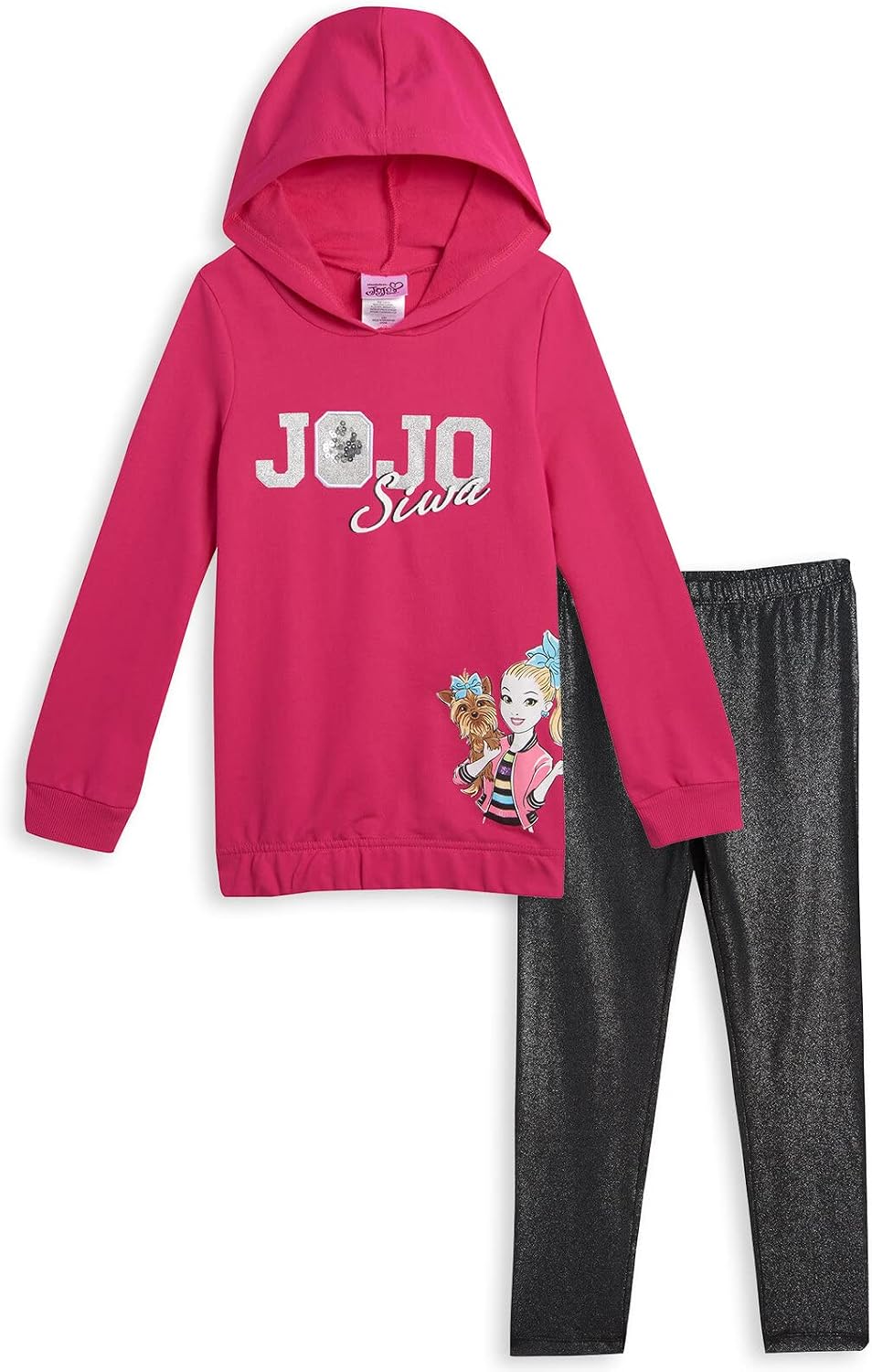 JoJo Siwa Bow Bow Girls T-Shirt and Leggings Outfit Set Toddler to Big Kid