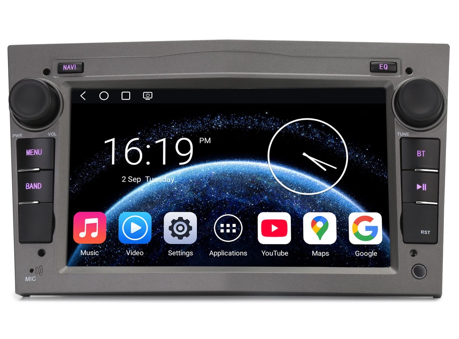 Android 14 Qualcomm 4Go 64Go Autoradio CarPlay pour Opel Astra H Corsa D C Meriva B Signum Vivaro Zafira B Antara Bluetooth GPS Navigateur Écran Tactile WiFi Bluetooth 5.1 DSP Canbus Dab+