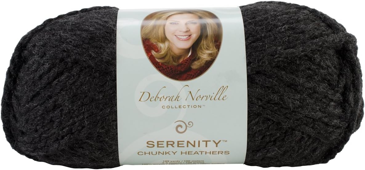 Premier Yarns Deborah Norville Collection Serenity Chunky Weight Heathers Yarn: Charcoal