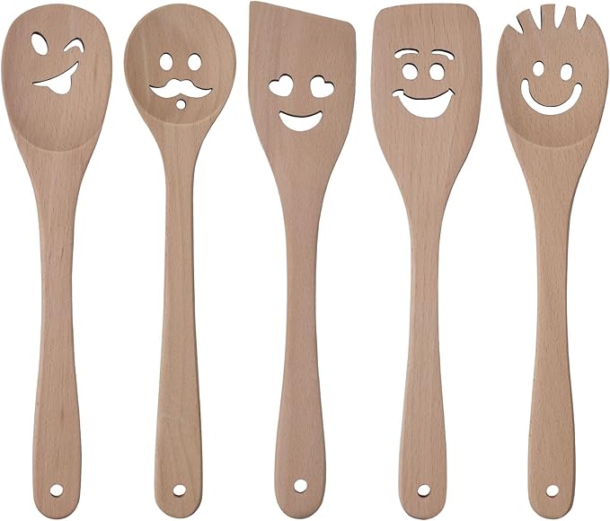Super Cute Wooden Spoons With Faces (Under $10)