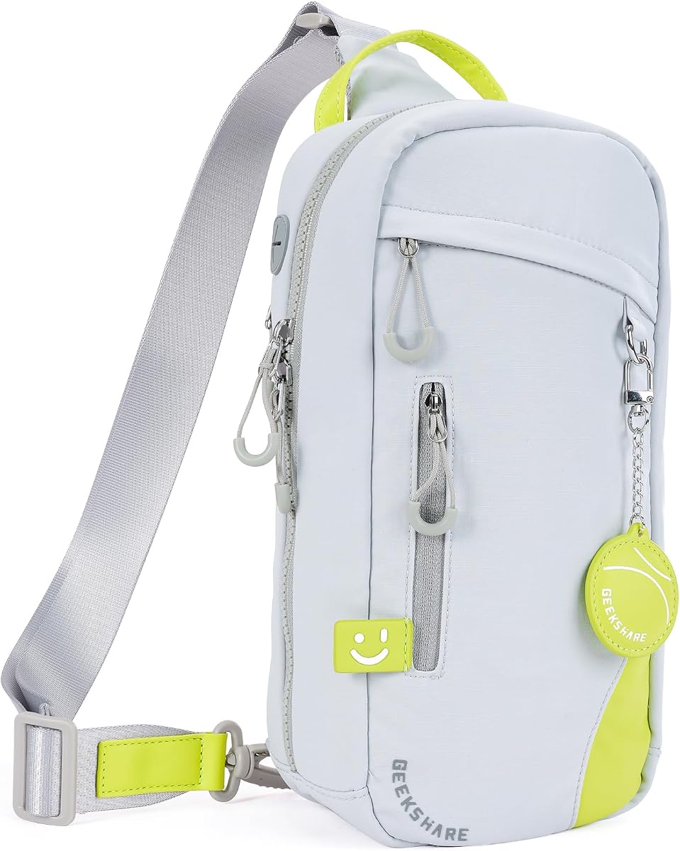 GeekShare Sling Crossbody Hiking Bag, Everyday Shoulder Backpack for Switch, Portable Sling Waterproof Carrying Case Chest Gaming Bag, Large Capacity for Accessories & Charger, Daily Use & Travel