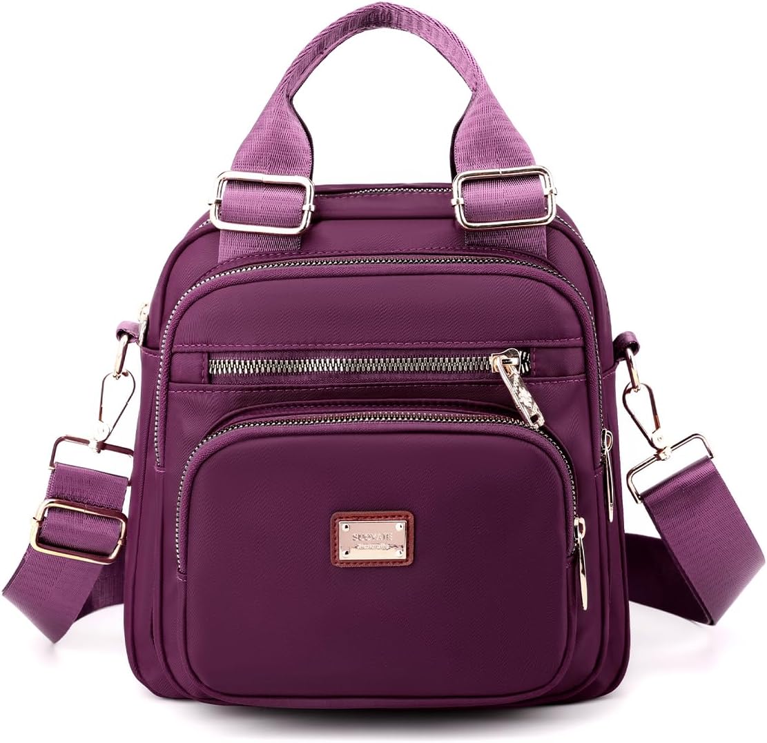 Small Travel Purse Mini Shoulder Bags Women's Single Shoulder Shoulder Bag Messenger Crossbody Handbag (Dark purple)