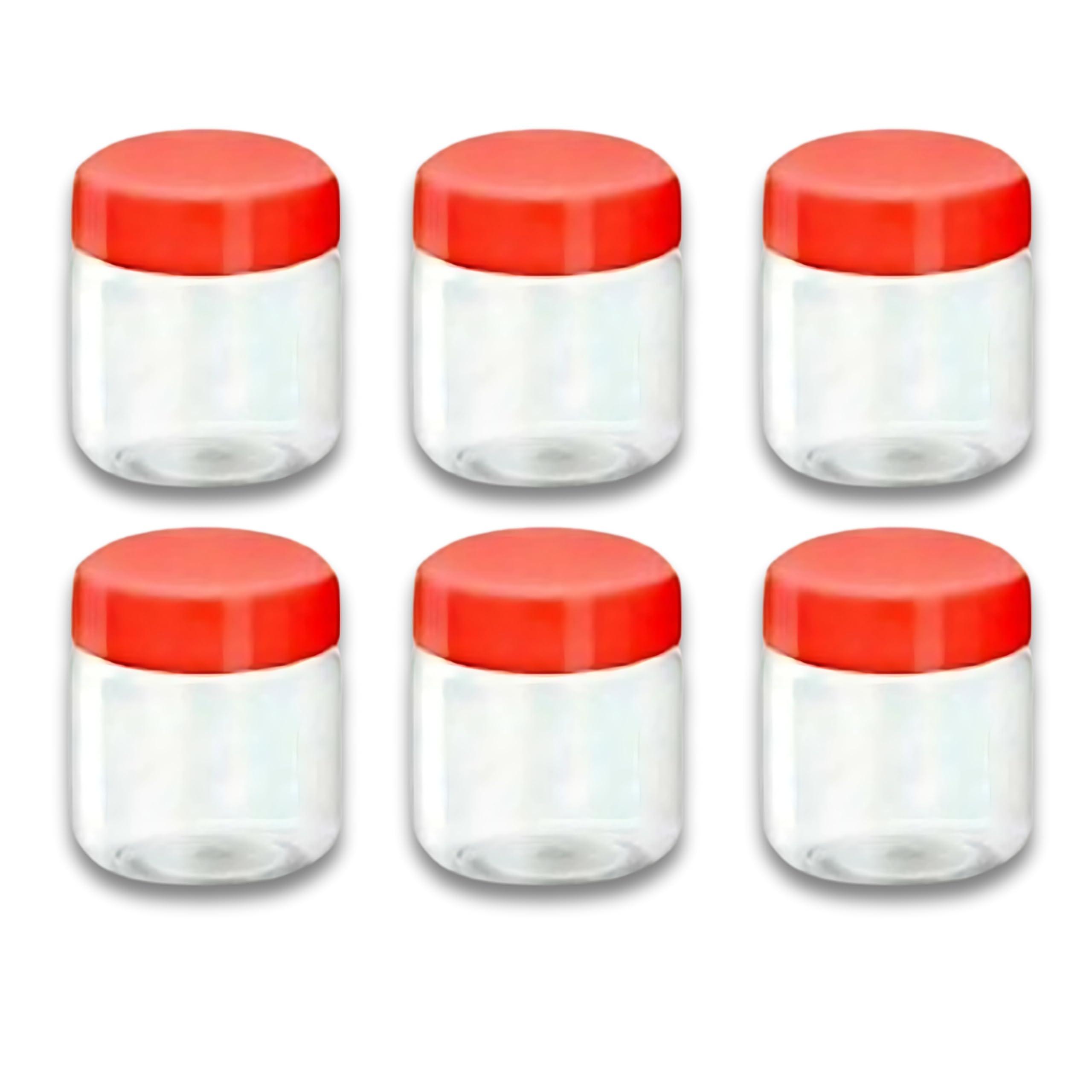 QUANTA 100ml Clear Plastic Jars (3.4oz) – Pack of 12 Medium Airtight Storage Pots | BPA-Free Spice Jars, Cosmetic Cream Containers & Craft Storage – Stackable, Reusable