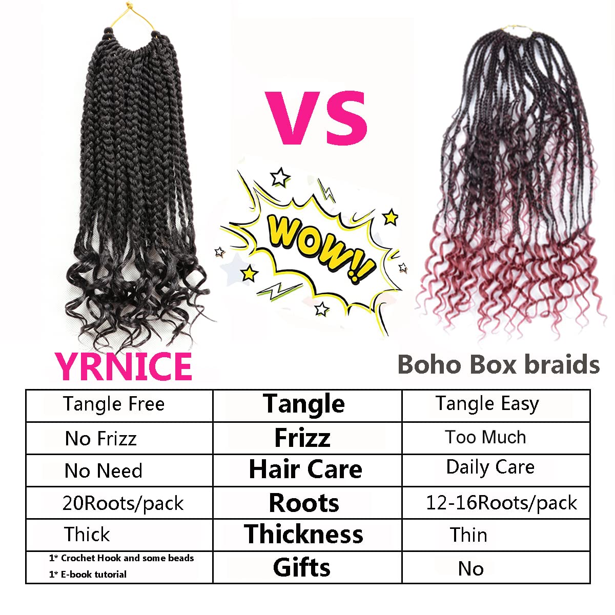 6 opakowań warkoczy bokserskich 76 cm, warkocze do włosów z kręconymi końcówkami, w stylu boho, warkocze bokserskie, warkocze Crochet Braids Hair for Black Women Three Tone Ombre (30 cali (zestaw 6),