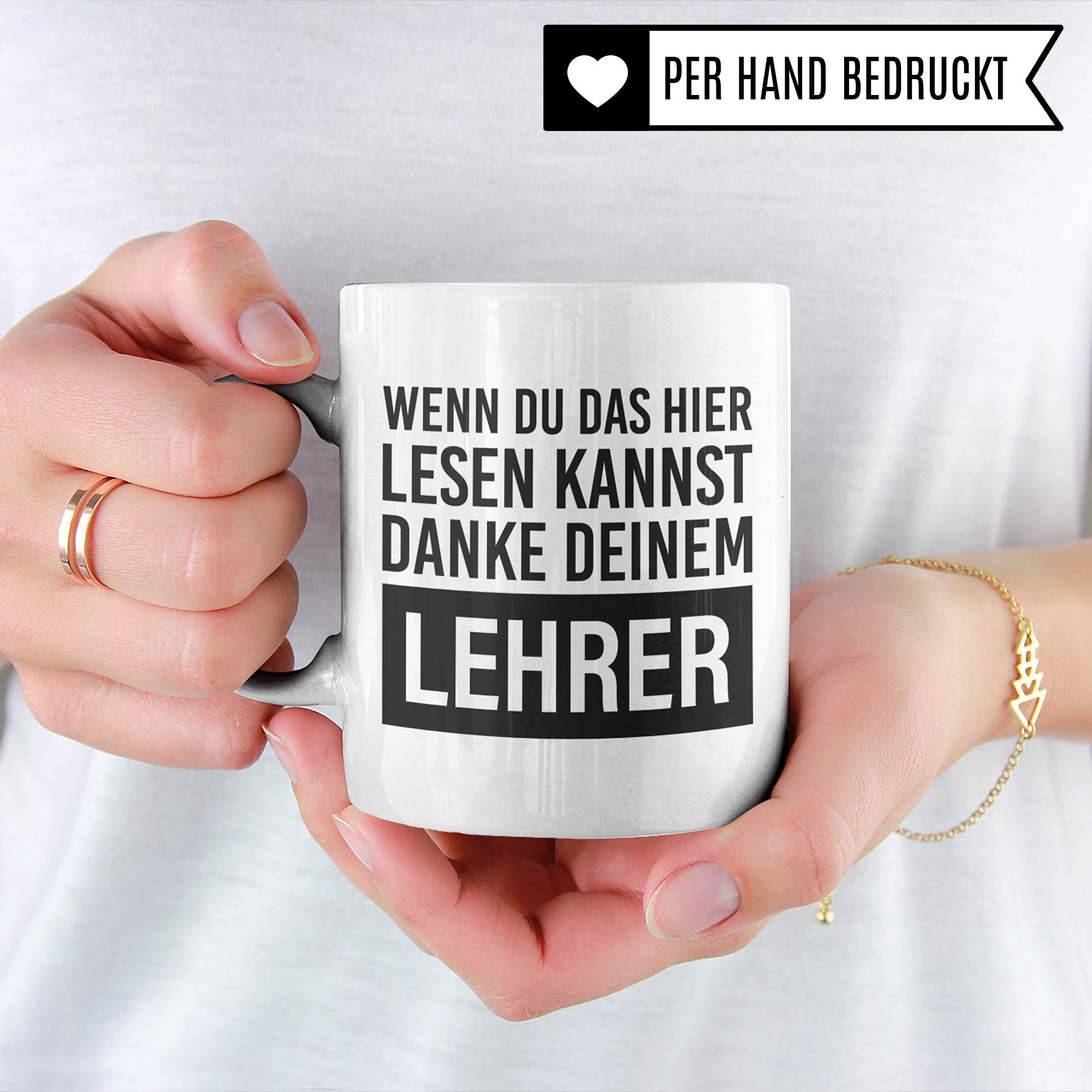 Lustige Lehrer Tasse Mit Spruch – Geschenk Für Deutschlehrer (Grundschule, Gymnasium, Etc.)