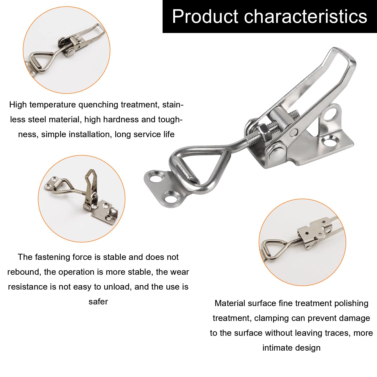 Chiusure A Leva Regolabile 2 Pz - Morsetti A Ginocchiera Con Forza 100 Kg - Foto 13