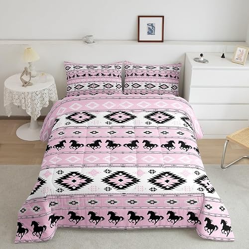 Feelyou Kids Western Comforter Set King Size, Southwestern Aztec Bedding Set Boy