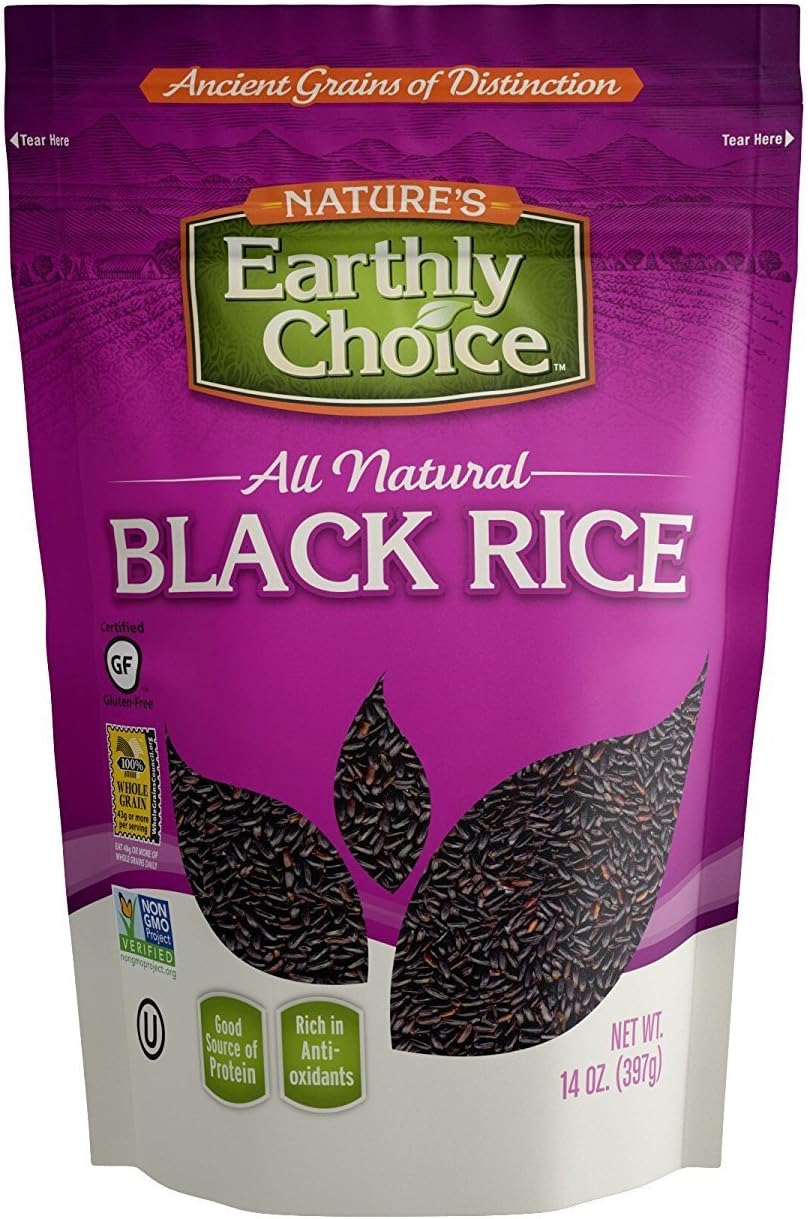 Nature's Earthly Choice All Natural Black Rice 14 Ounce (Pack of 2)