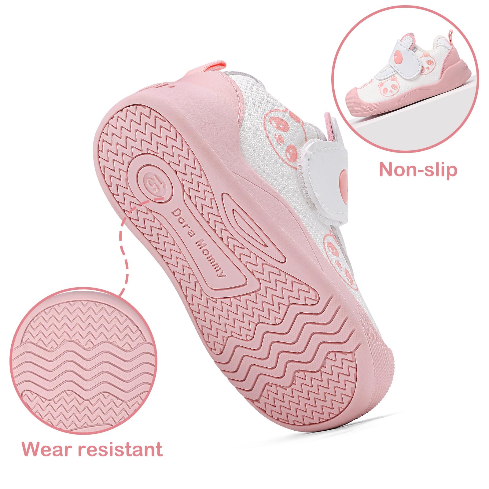 MASOCIO Chaussure Bébé Fille Garçon Premiers Pas Plat Semelle Caoutchouc Antidérapant
