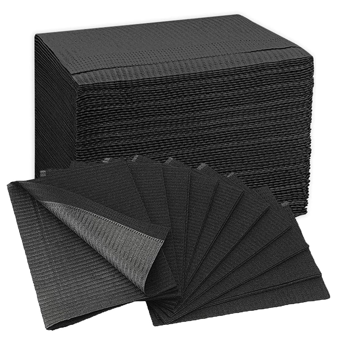 WUSJCOF Bavaglini Dentali, 50 Pezzi Premium Usa e Getta Impermeabile, Bavaglini per Tatuaggi, Tovaglia, Tattoo Copri Tatuaggi e Tovagliette, Tattoo Clean Pad e Abdeckungen (Nero)