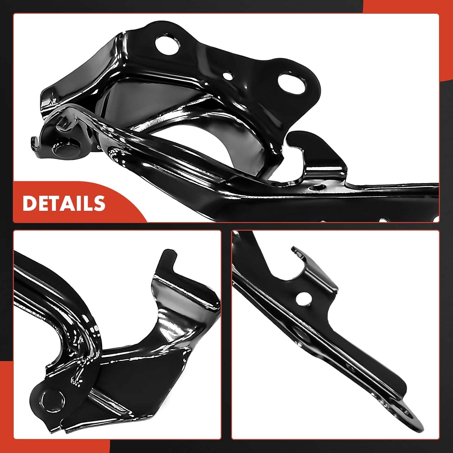 A-Premium Driver and Passenger Hood Hinges Compatible with Toyota Sienna 2004-2010, Set of 2 Front Left and Right Side Hood Hinges, Replace# 53420AE010, 53410AE010