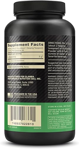 Miniatura 7 de Optimum Nutrition L-Glutamina Polvo de recuperación muscular 105 onzas 17663 Polvo 300g 1