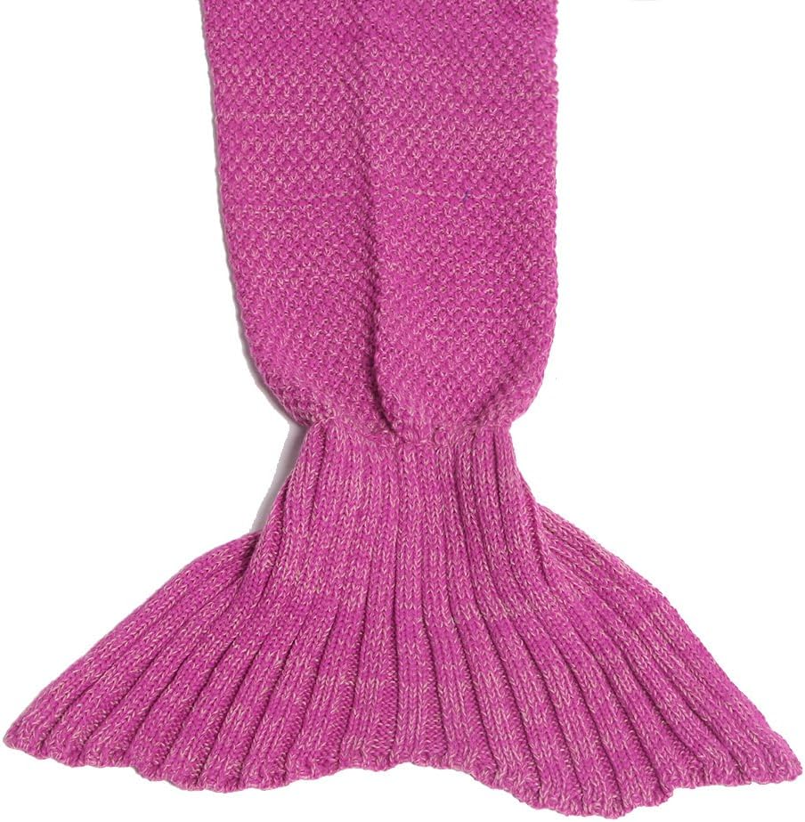 AmyHomie Mermaid Tail Blanket, Soft Crochet Sleeping Blanket for Kids Adults, Mermaid Gift for Girls(Pink,Kids) - Image 6