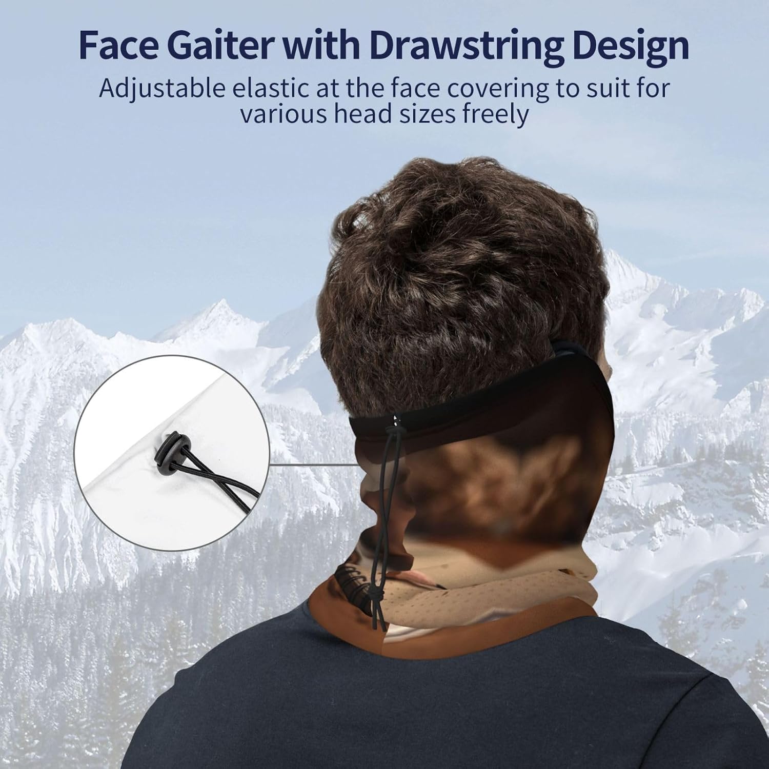 Winter Neck Warmer for Men Women, Sharpened Pencil Neck Gaiter UV Sun Protection Face Mask Windproof Cold Weather Face Cover Thermal Ski Mask Scarf for Outdoor Sports Bandana