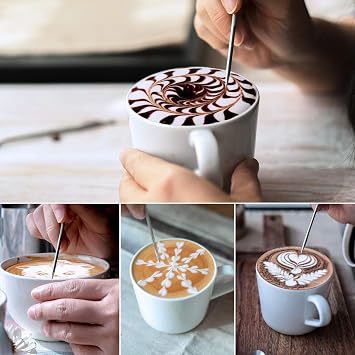 Coffee Latte Art Pen, Stainless Steel Barista Pen Coffee Decorating, 1 Pcs