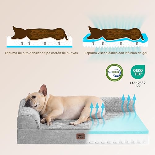 EHEYCIGA Orthopedic Dog Bed Medium Size Dogs — alternate angle
