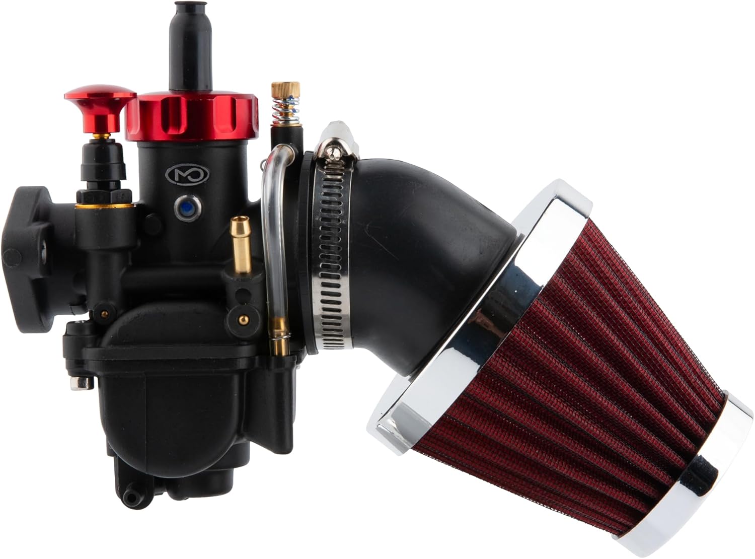PE22 Carburetor Kit, 22mm Flange Carburetor for 110cc 125cc 130cc Dirt Bike Pit Bike Apollo TaoTao Lifan Kayo Honda SSR Motor Predator212 with 48mm Air Filters