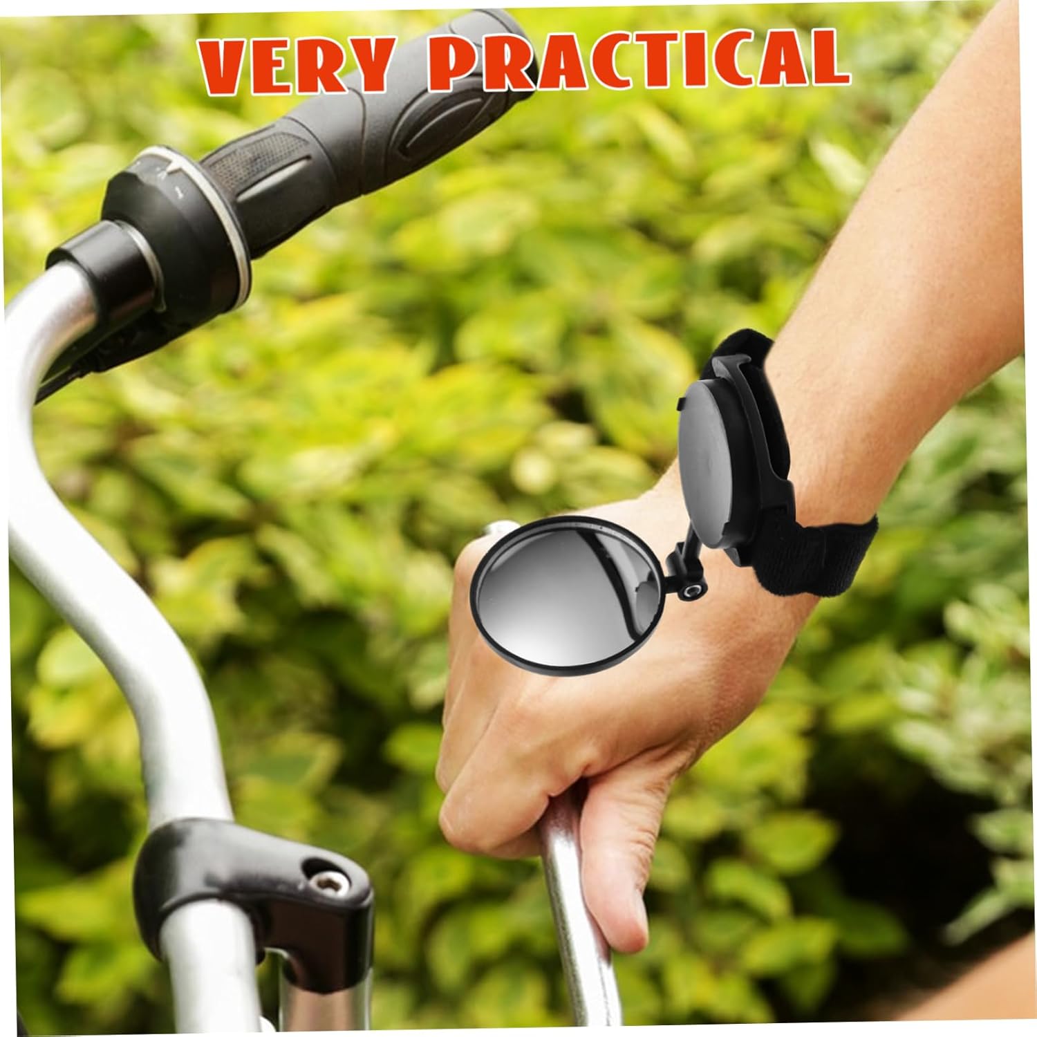 BESPORTBLE 5pcs Electric Bike Mirror Wristband Rear View Mirror for Cycling Wide Angle for Mountain Road Bikes Screw Fix Design Essential Cycling Accessory