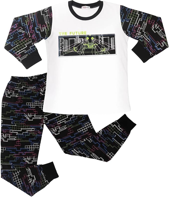 A2Z 4 Kids Pigiama In Cotone Per Bambini “The Future” – Morbido E Comodo, 2 Pezzi, Taglie 2-13 Anni