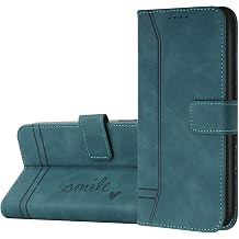 IVY Moto Edge 2020 Wallet Case for Moto Edge 2020 [Smile Style][Skin Touch Feeling][Magnetic Buckle] PU Leather Case for Motorola Edge 2020 - Green