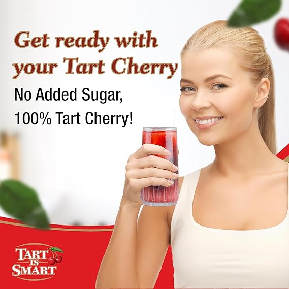 Tart is Smart Montmorency Tart Cherry Juice Concentrate, Cherry Juice Bottle Beverage, Rich in Antioxidants, Ideal for Muscle Recovery and Sleep Support, No-Added Sugar - 32 Ounce Bottle (Pack of 1)