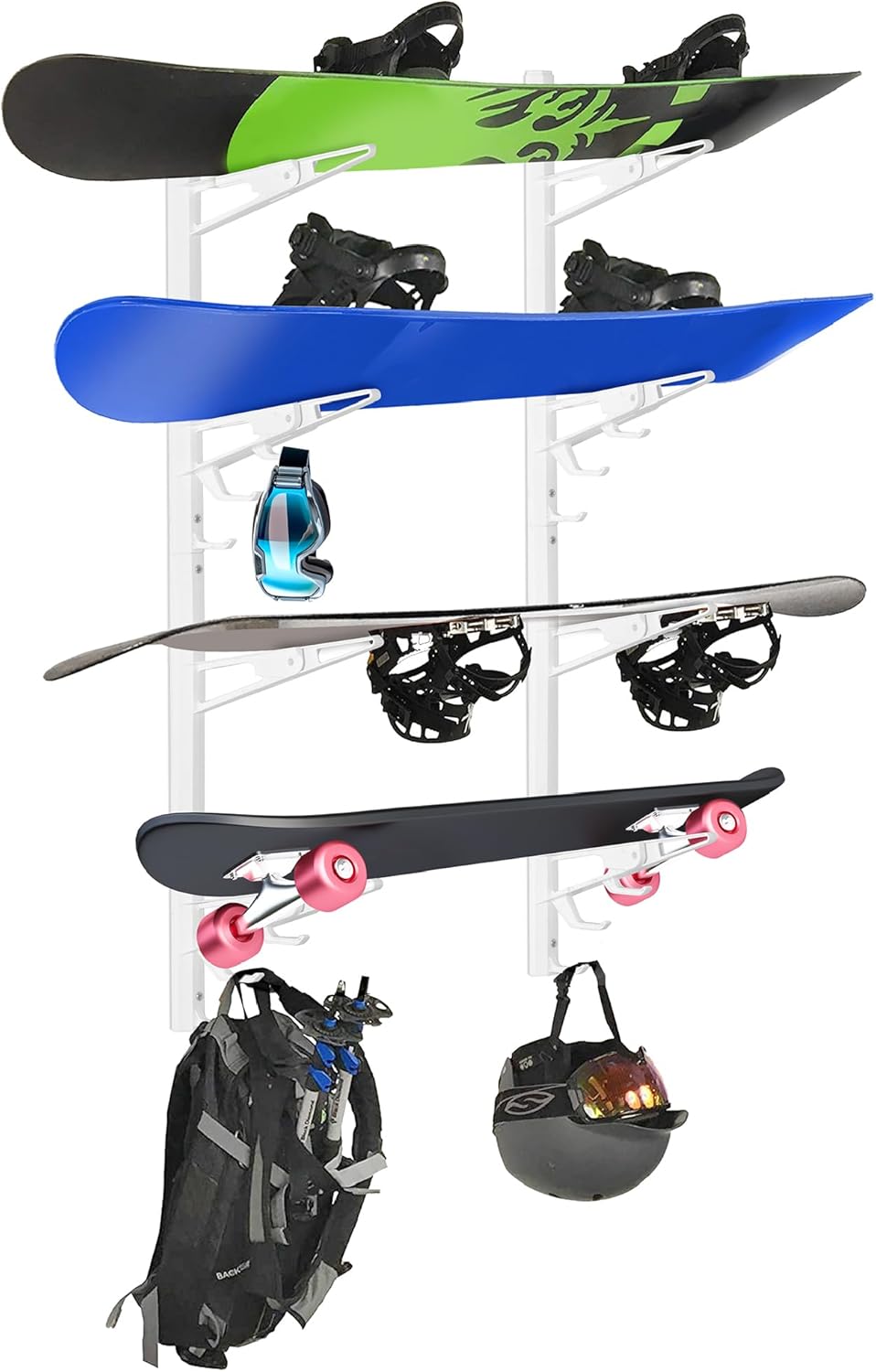 Amazon.com: 4-Tier Snowboard Wall Mount Rack by Delta Cycle ...