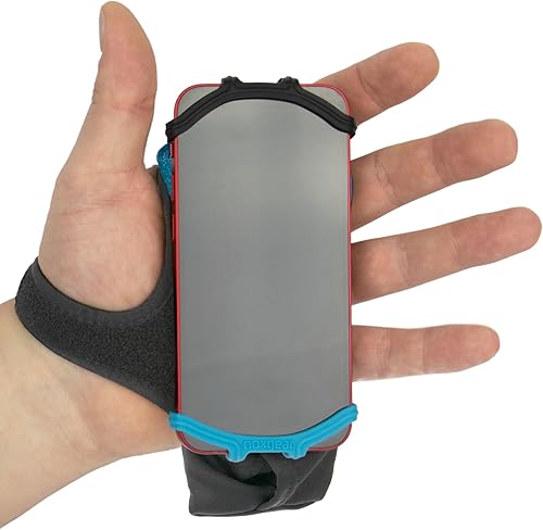 Noxgear Soporte de mano para teléfono  Soporte de mano para teléfono con llavero y ranura para tarjetas para correr, trotar y entrenar  Compatible