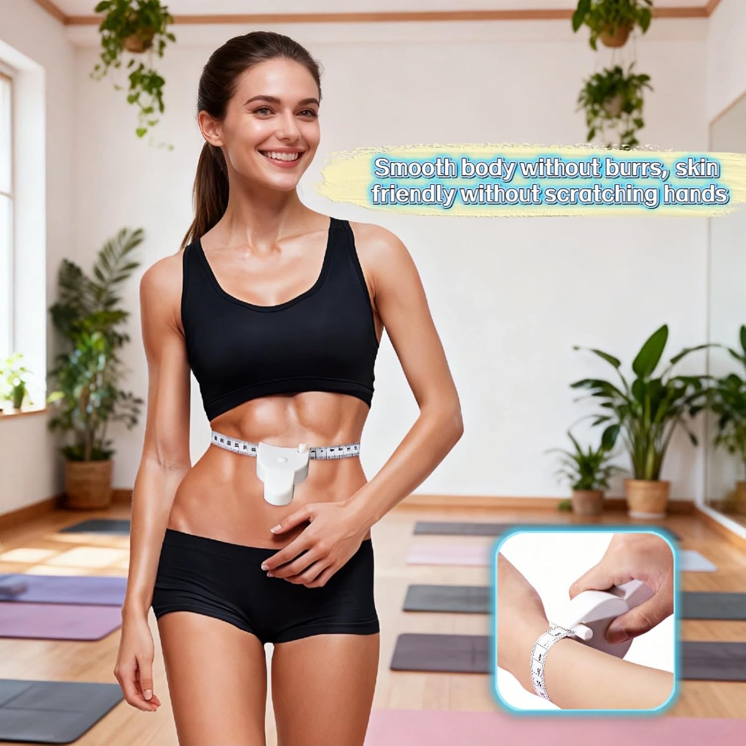 60"/150cm Dual Scale Auto-Lock Tape Measure for Body - Retractable Y-Type, Waist Hip Arms Measuring, Fitness & Sewing, Portable Handheld Tape Measure