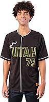 Vista 18 de Ultra Game Men’s NBA Official Super Soft Button Down Jersey Baseball Shirt
