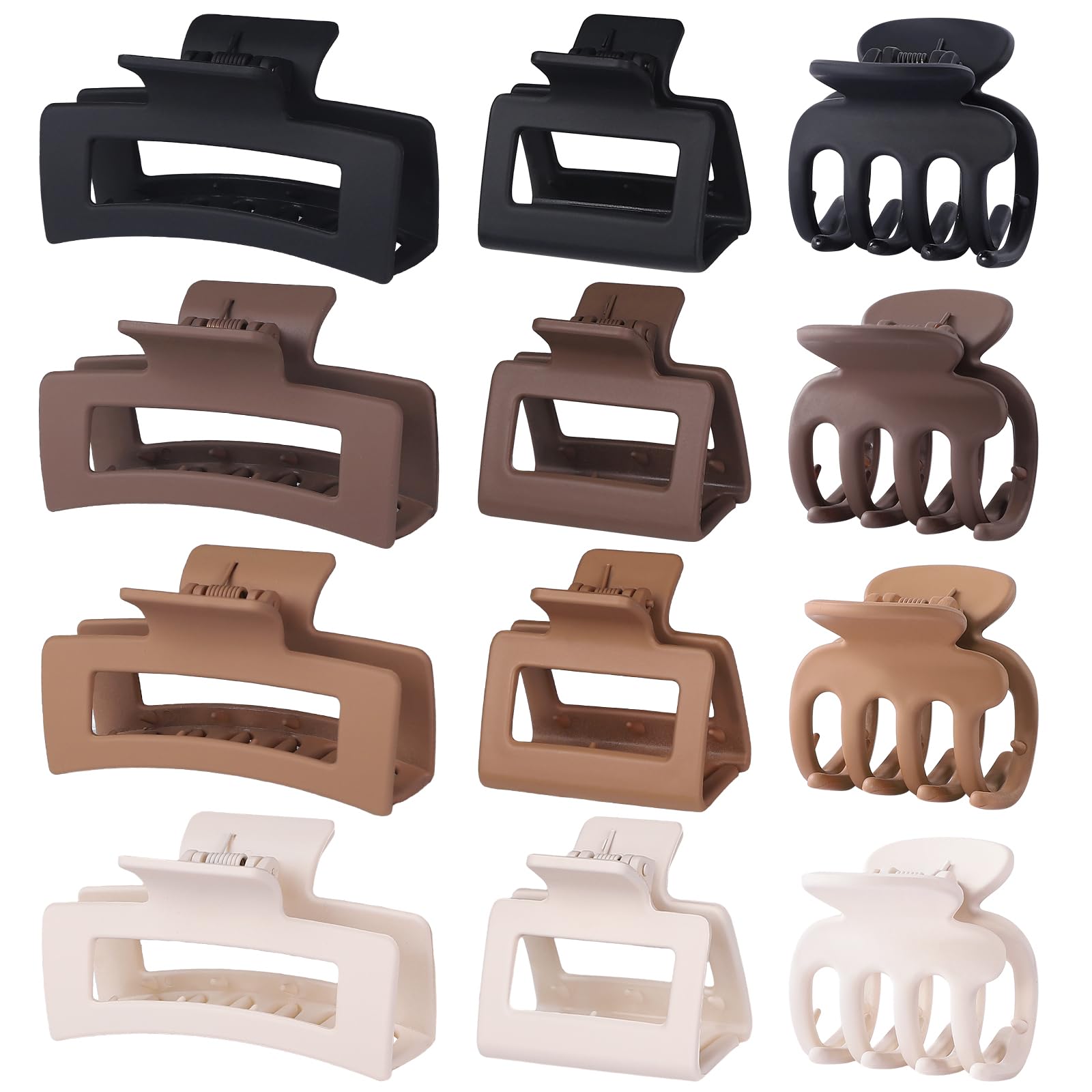 Photo 1 of ***MISSING PARTS***
SMKSL 12 Pcs Hair Clips for Women 3 Styles Small Medium Large Claw Clips for Thin Thick Curly Hair, Strong Hold & Non-Slip Hair Clips, Stylish Matte Hair Accessories Ideal Gifts for Women (Brown)