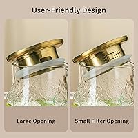 Vista 4 de Glass Pitcher with Lid and Handle, 2 PACK 68 oz/2 Liter Vintage Flower Design Fridge Water Pitcher, Borosilicate Glass Water Carafe for Hot/Cold