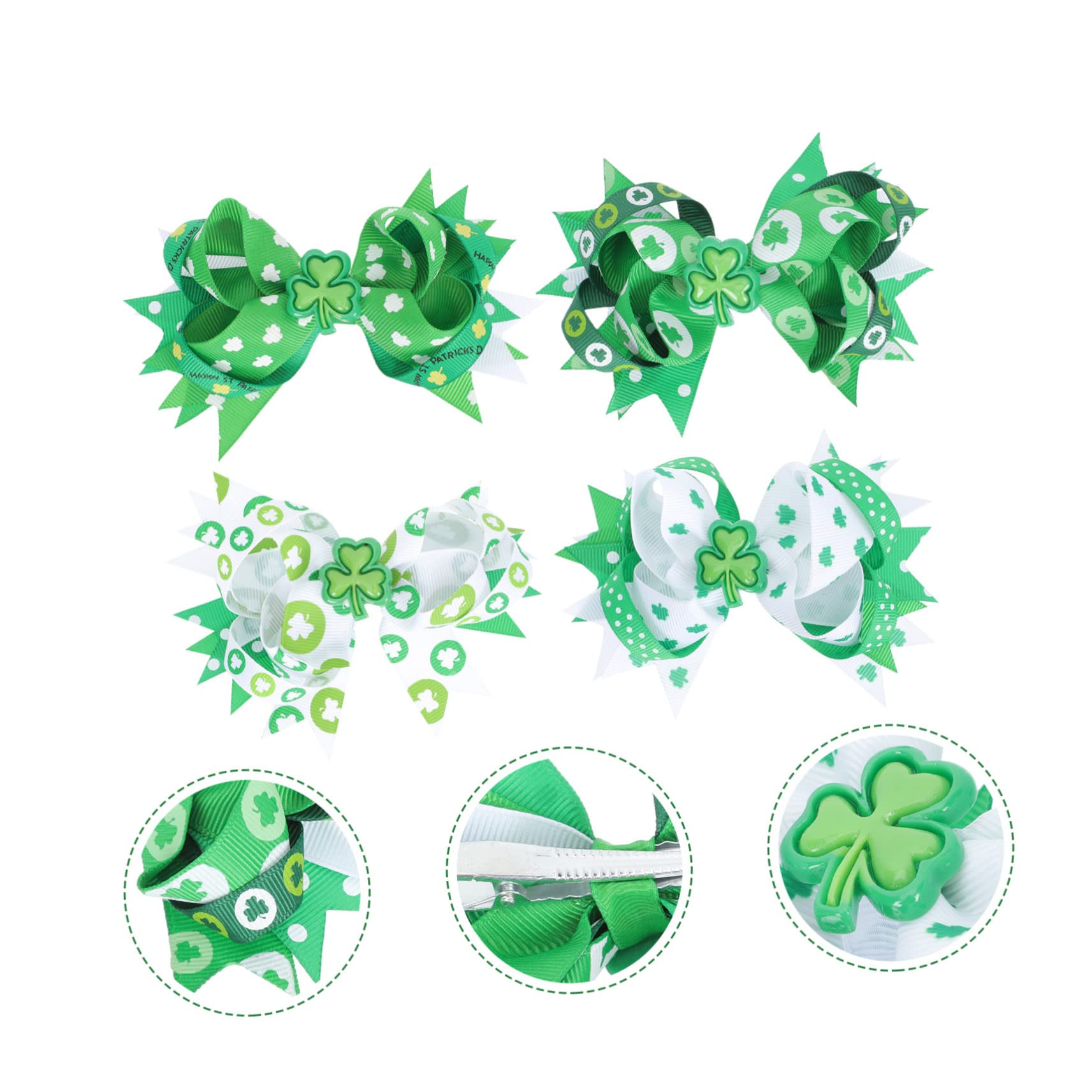 MAGICLULU 12piezas Pasadores Decorativos De De Día De San Horquillas De Cinta Verde Adultos Accesorios De Fiesta