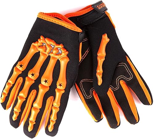 Miniatura 3 de 1Storm Guantes de motocross juveniles para motocicleta, BMX, MX, ATV, motocross, bicicleta, esqueleto, ciclismo, guantes para niños